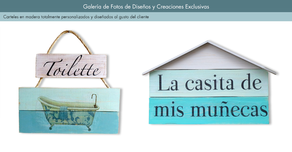 Carteles en madera personalizados y diseñados al gusto del cliente