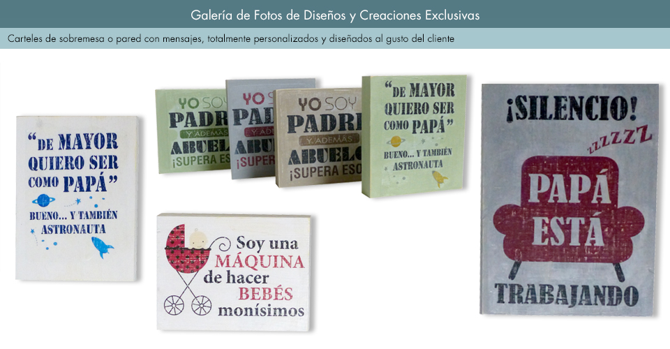 Carteles de sobremesa o pared con mensajes