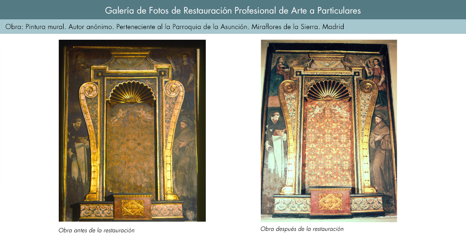 Restauración de pintura mural. Iglesia de Miraflores de la Sierra