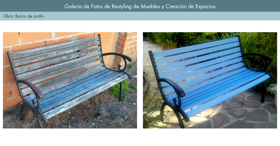 Reciclaje de banco de jardín