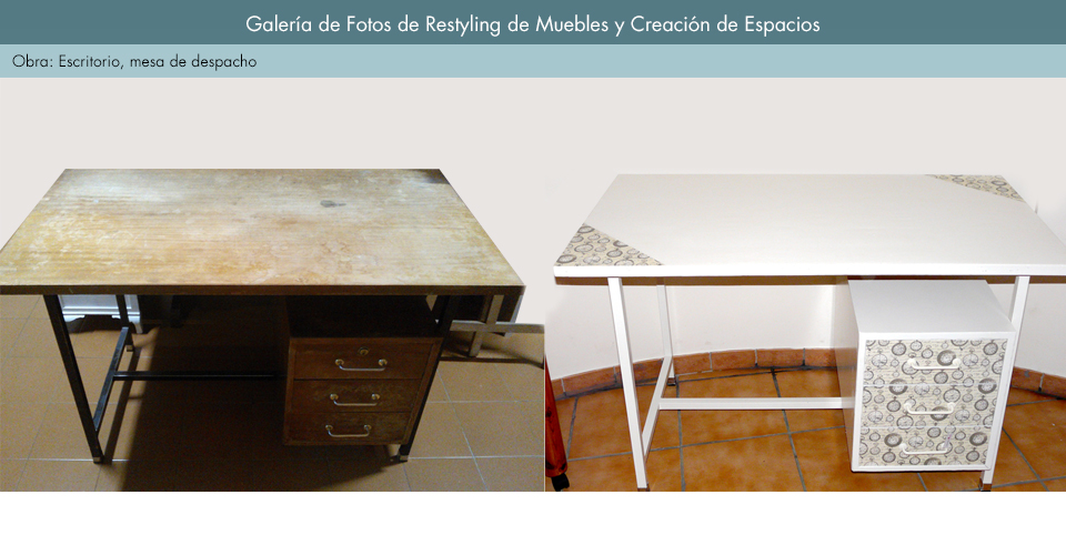 Reciclaje de mesa de despacho. Escritorio