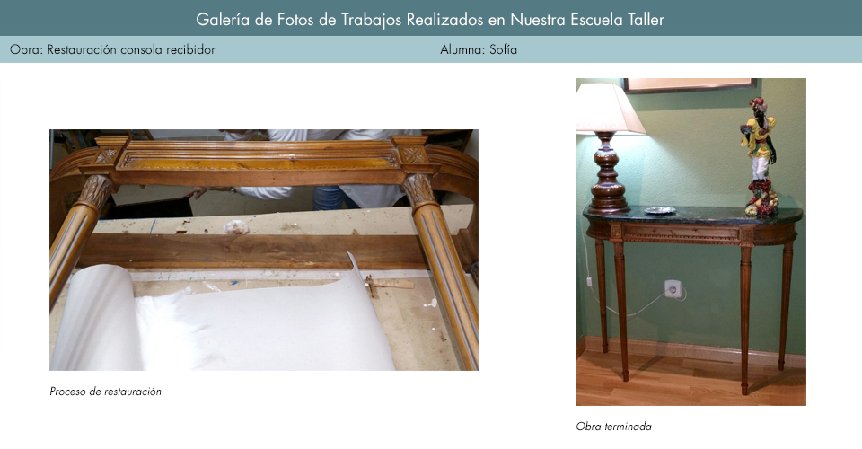 Restauración consola entrada