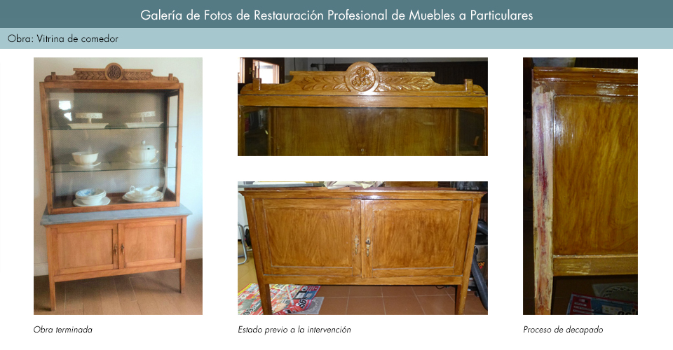 Restauración de vitrina de comedor