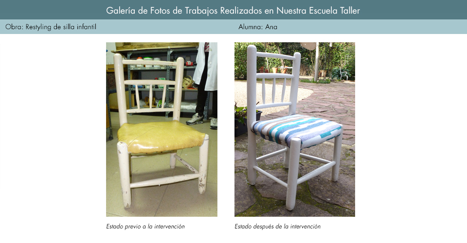 Restauración de silla infantil