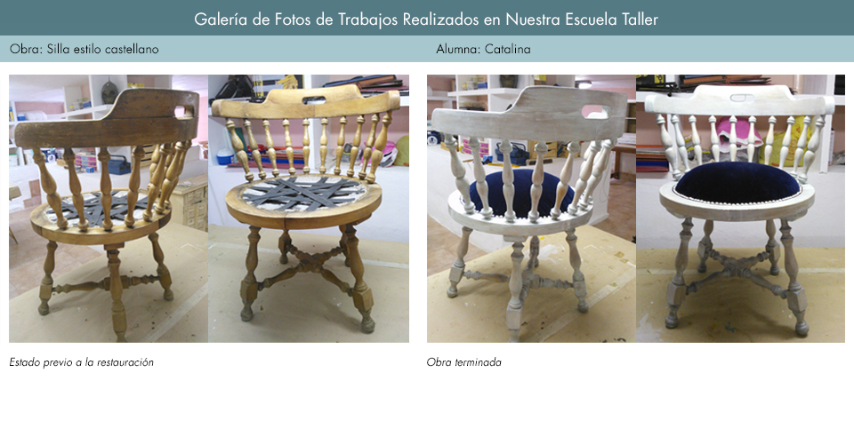 Restauración de silla vintage